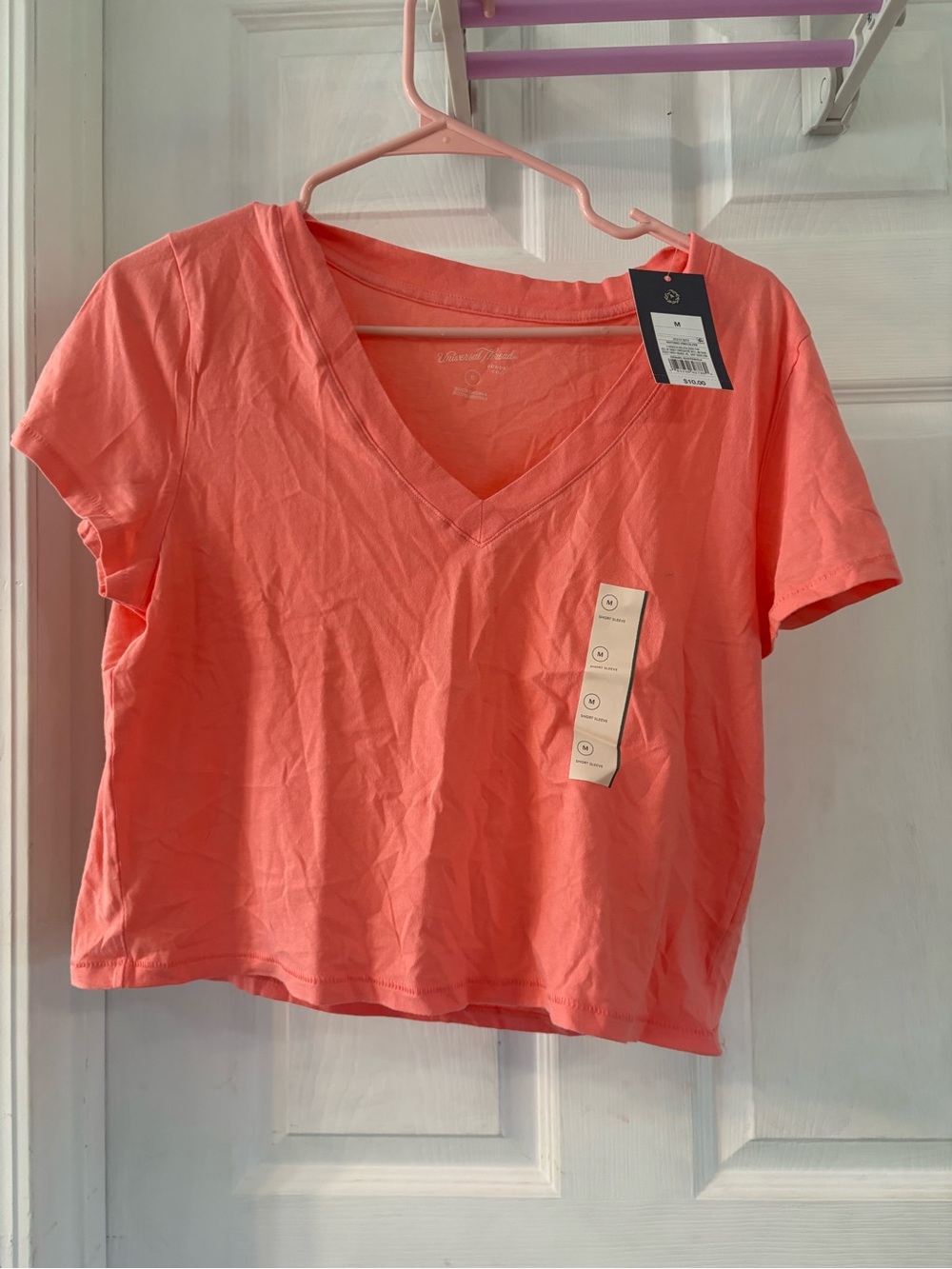 Target Coral V-Neck Crop Top